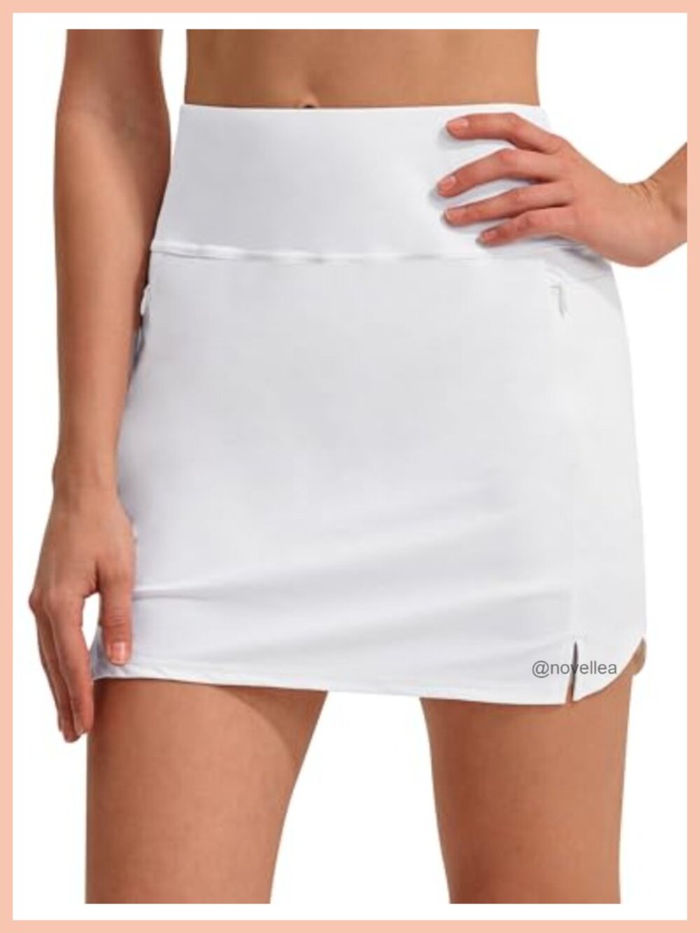 Women's Swim Skirt with Pockets Tummy Control High Waisted Nylon Spandex